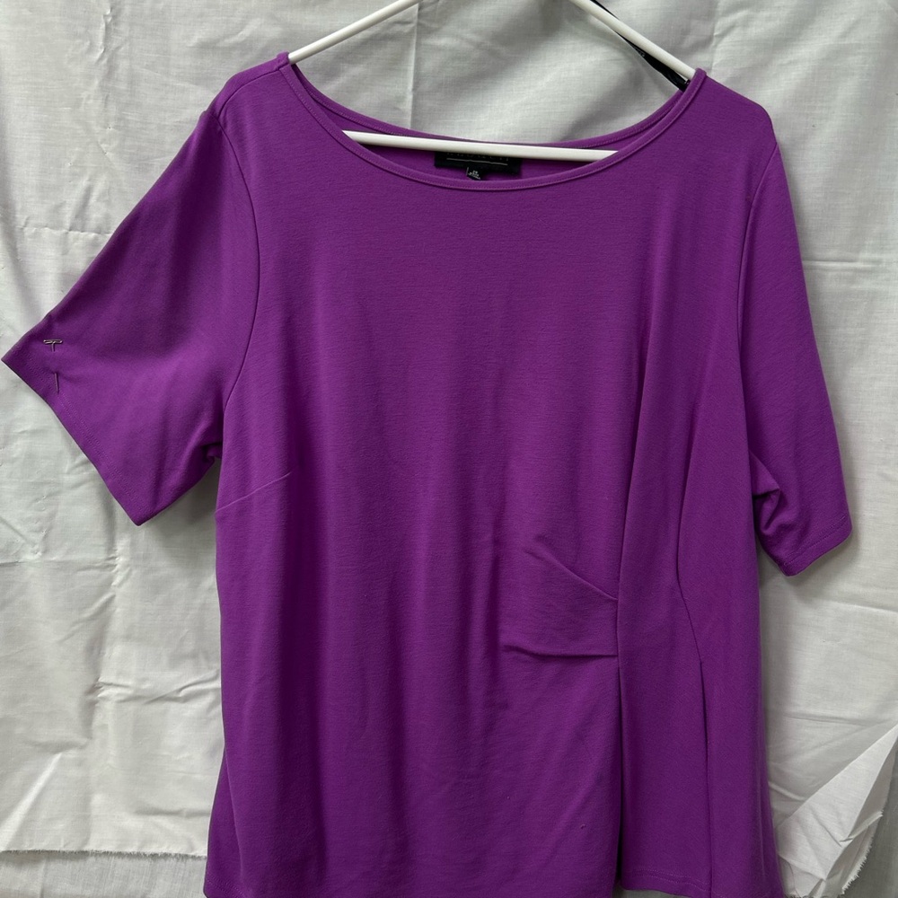 Eloquii Purple Short Sleeve Relaxed T-Shirt